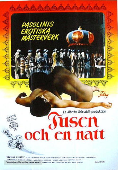 Il fiore delle mille e una notte - Swedish Movie Poster