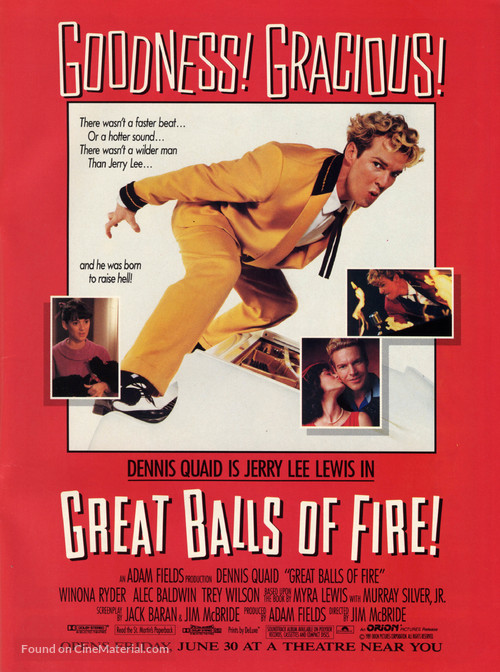 Great Balls Of Fire - Advance movie poster