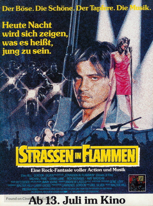 Streets of Fire - German Movie Poster