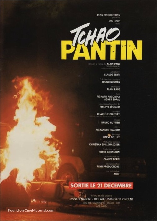 Tchao pantin - French Movie Poster