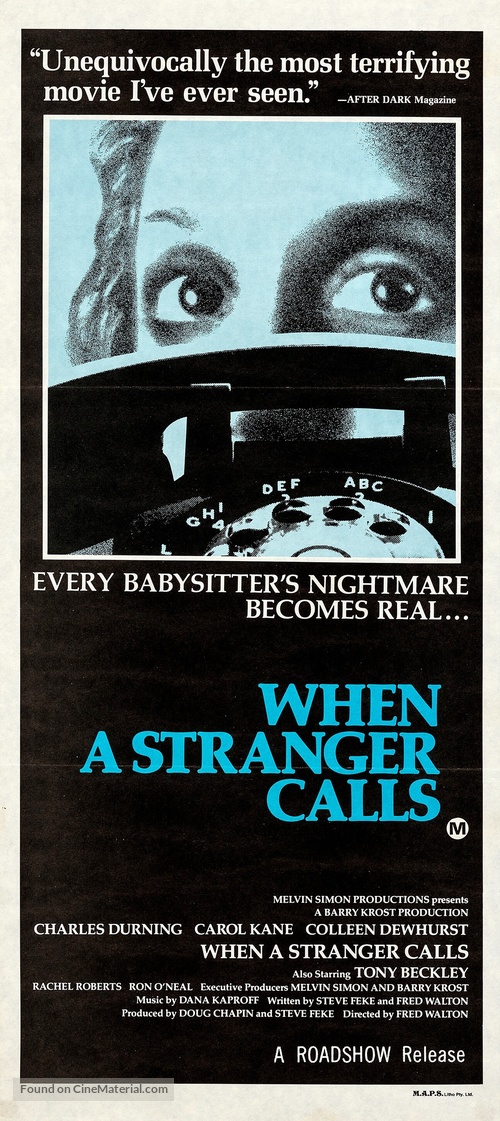 When a Stranger Calls - Australian Movie Poster