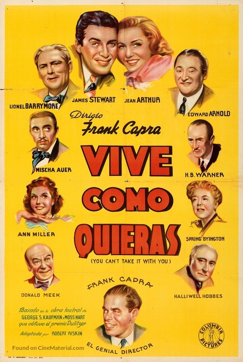 You Can&#039;t Take It with You - Argentinian Movie Poster