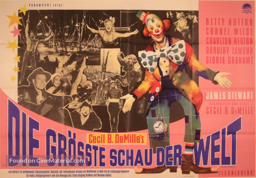 The Greatest Show on Earth - German Movie Poster