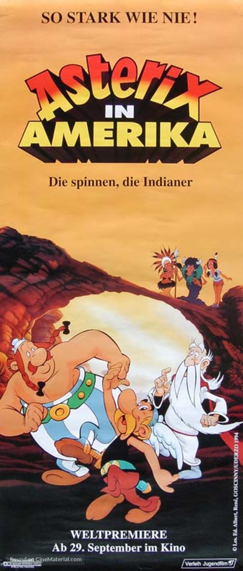 Asterix in Amerika - German Movie Poster