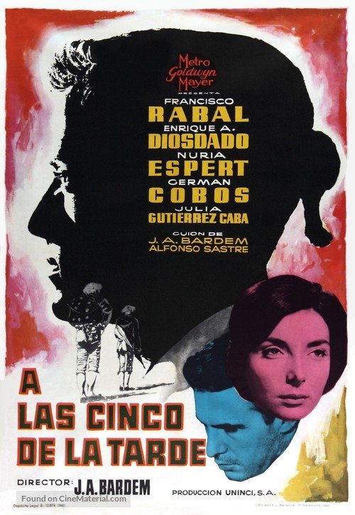 A las cinco de la tarde - Spanish Movie Poster