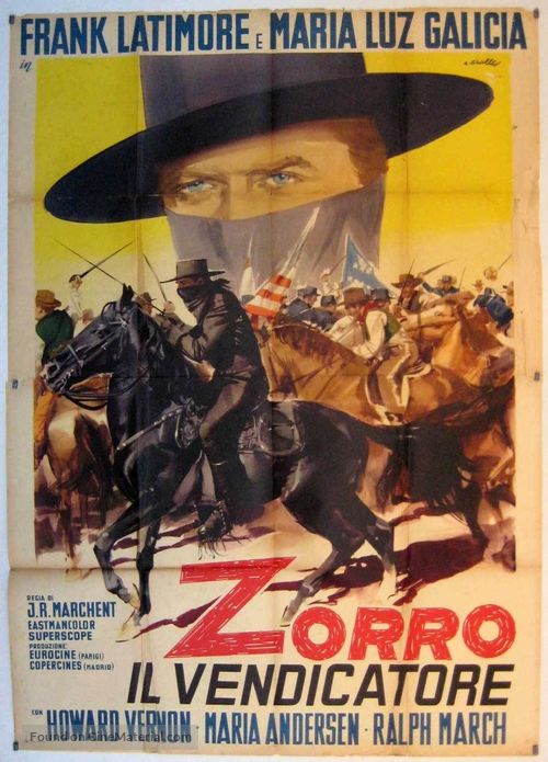 La venganza del Zorro - Italian Movie Poster