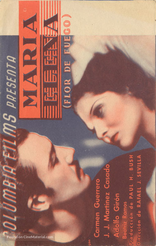 Mar&iacute;a Elena - Spanish Movie Poster