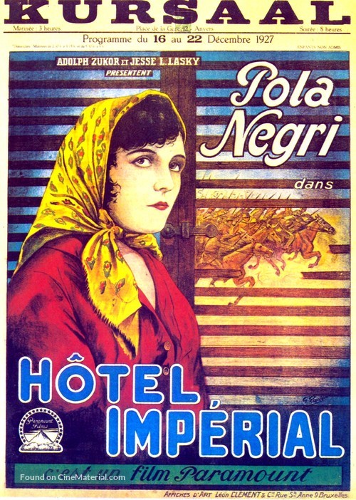Hotel Imperial - Belgian Movie Poster