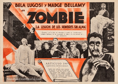 White Zombie - Spanish poster