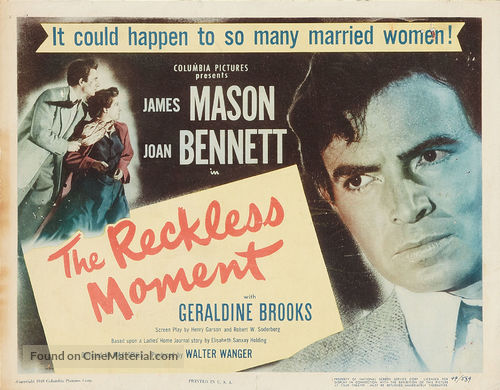 The Reckless Moment - Movie Poster