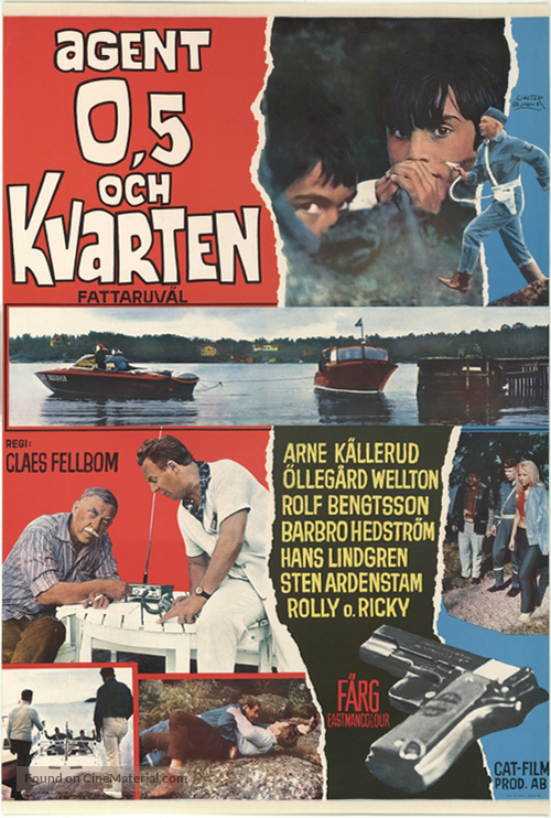 Agent 0,5 och Kvarten - fattaruv&auml;l! - Swedish Movie Poster