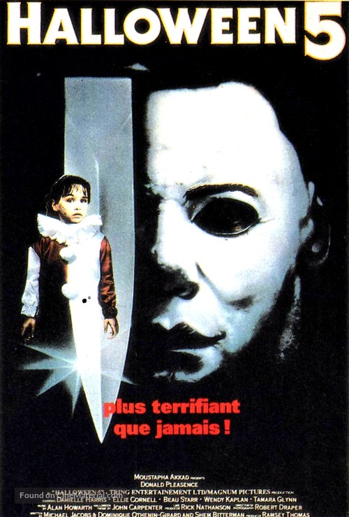 Halloween 5: The Revenge of Michael Myers - French Movie Poster
