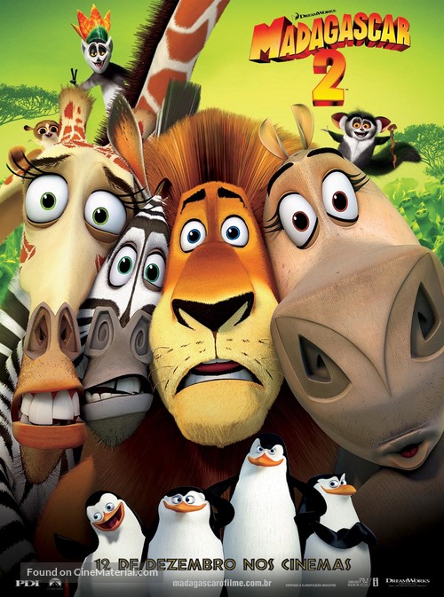 Madagascar: Escape 2 Africa - Brazilian Movie Poster