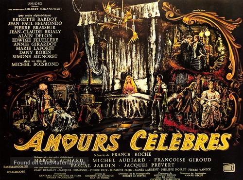 Amours c&eacute;l&egrave;bres - French Movie Poster