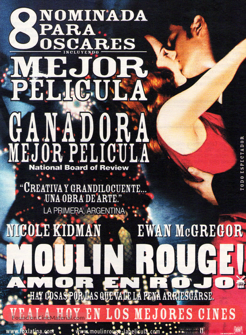 Moulin Rouge - Chilean Movie Poster