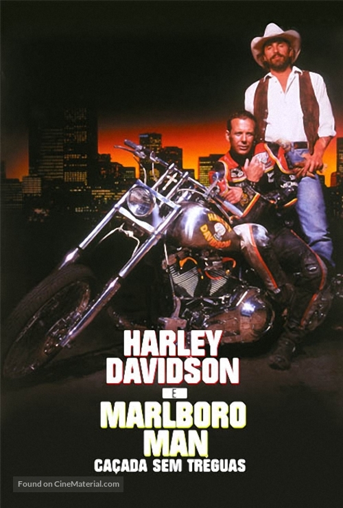 Harley Davidson and the Marlboro Man - Brazilian DVD movie cover