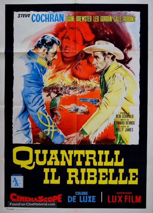 Quantrill&#039;s Raiders - Italian Movie Poster