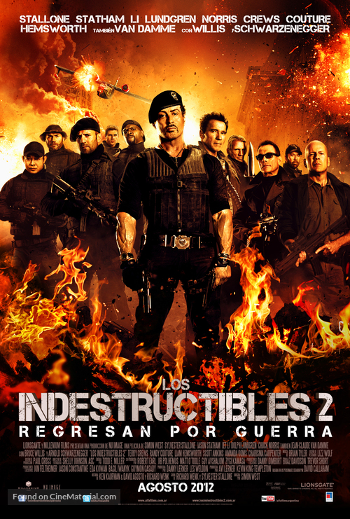 The Expendables 2 - Argentinian Movie Poster