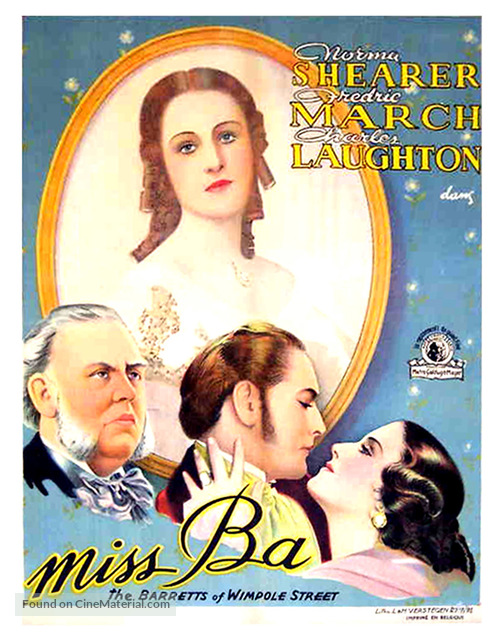 The Barretts of Wimpole Street - Belgian Movie Poster
