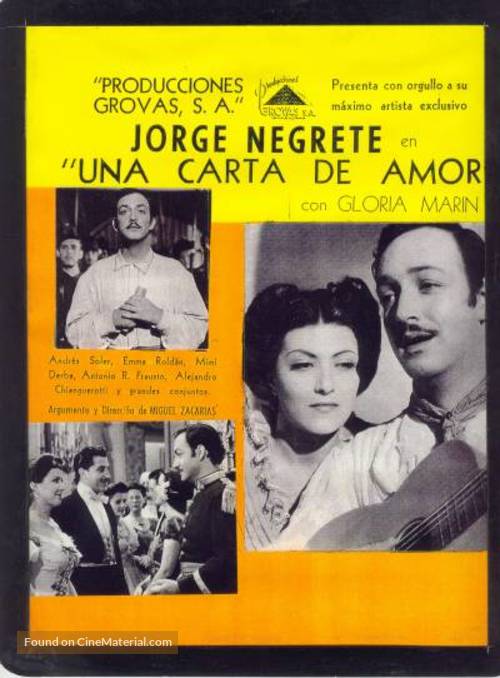 Carta de amor, Una - Mexican Movie Poster