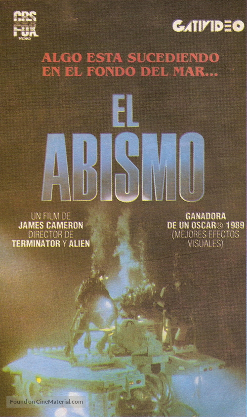 The Abyss - Argentinian VHS movie cover