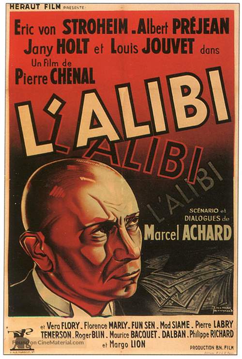L&#039;alibi - French Movie Poster