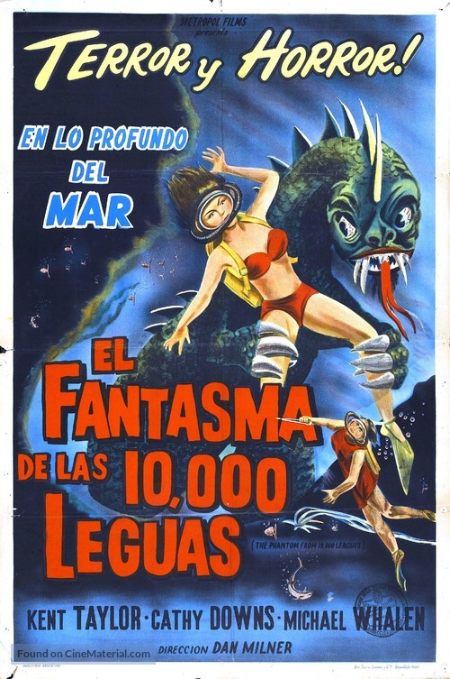 The Phantom from 10,000 Leagues - Spanish Movie Poster
