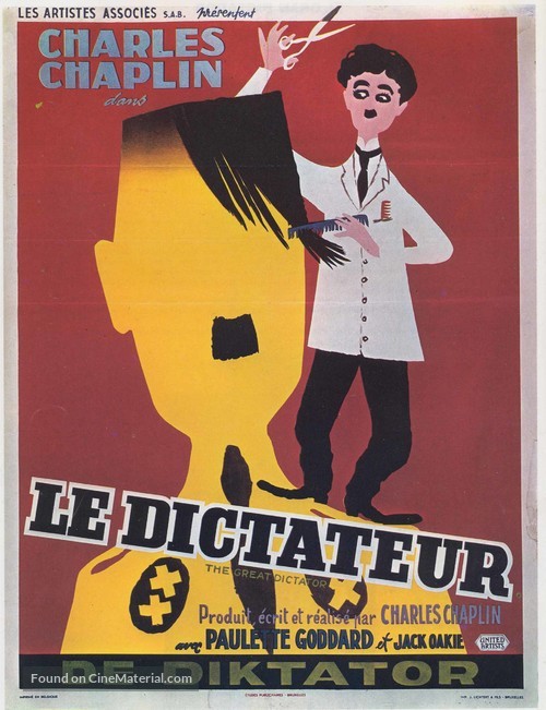 The Great Dictator - Belgian Movie Poster