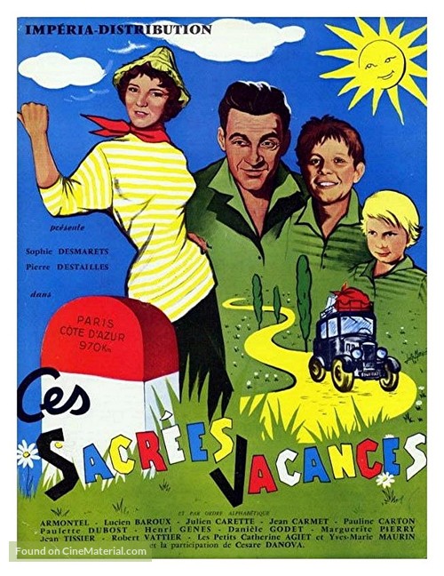 Ces sacr&eacute;es vacances - French Movie Poster