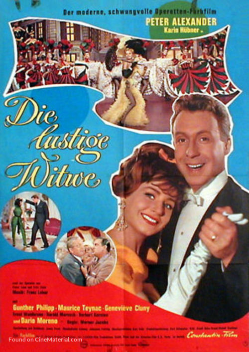 Die lustige Witwe - German Movie Poster