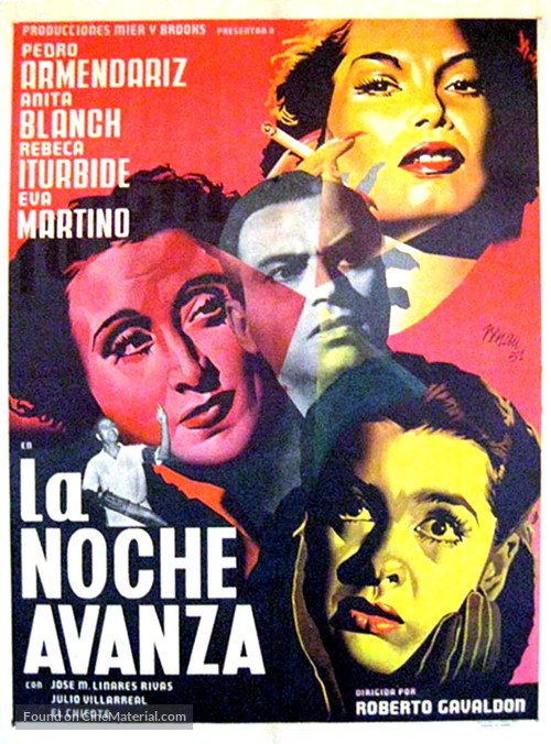 La noche avanza - Mexican Movie Poster