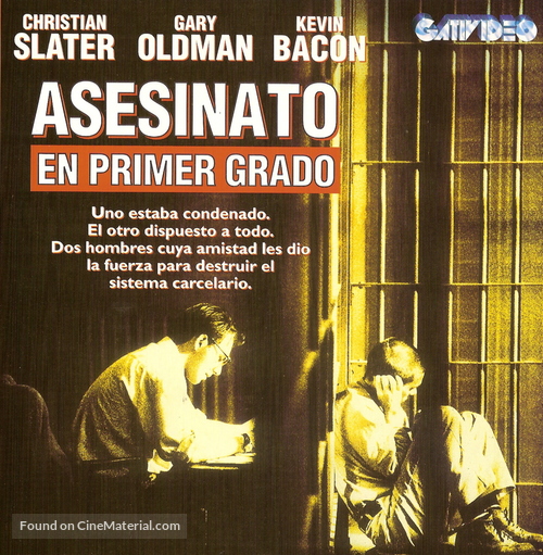 Murder in the First - Argentinian Video release movie poster