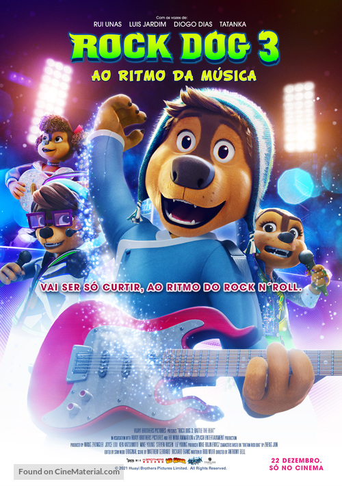 Rock Dog 3 Battle the Beat - Portuguese Movie Poster