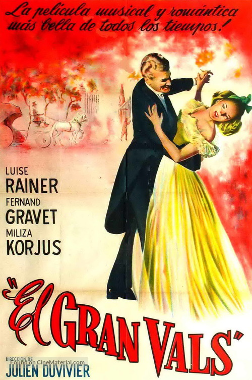 The Great Waltz - Spanish Movie Poster