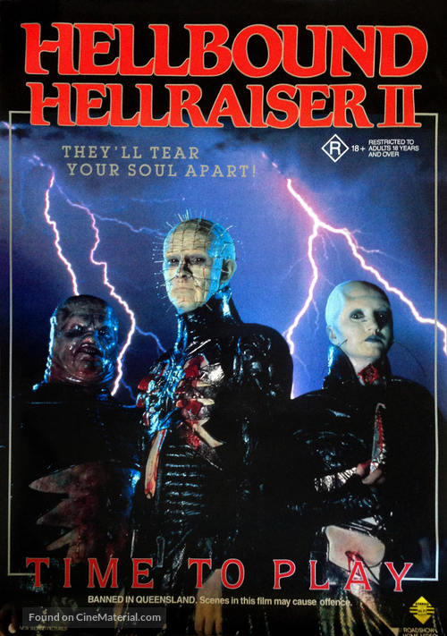 Hellbound: Hellraiser II - Australian Movie Cover