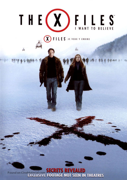 The X Files: I Want to Believe - Canadian DVD movie cover