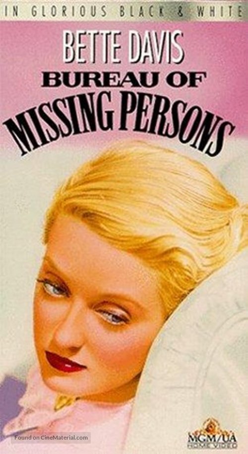 Bureau of Missing Persons - VHS movie cover