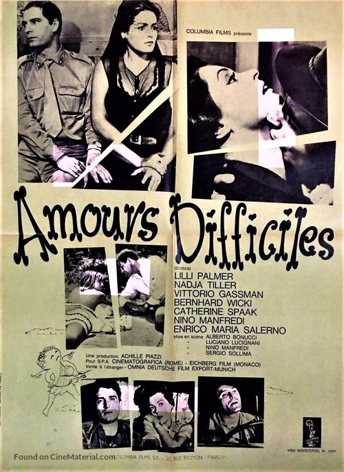 L&#039;amore difficile - French Movie Poster