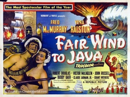 Fair Wind to Java - British Movie Poster