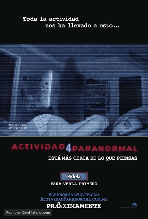 Paranormal Activity 4 - Mexican Movie Poster