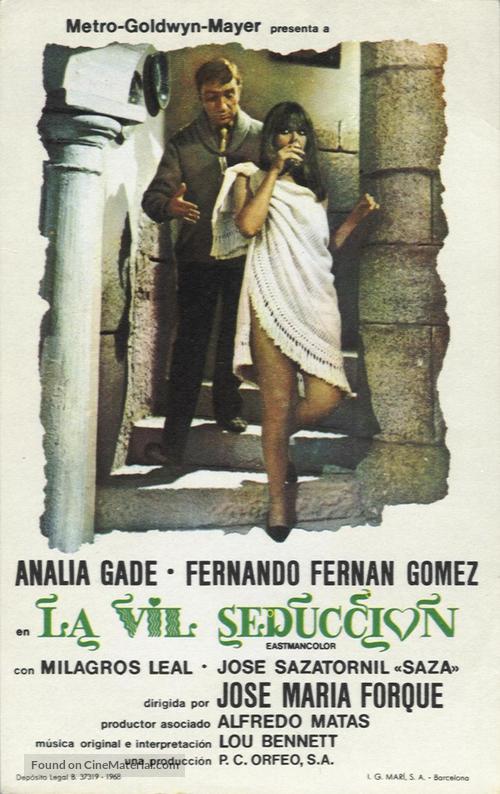 Vil seducci&oacute;n, La - Spanish Movie Poster