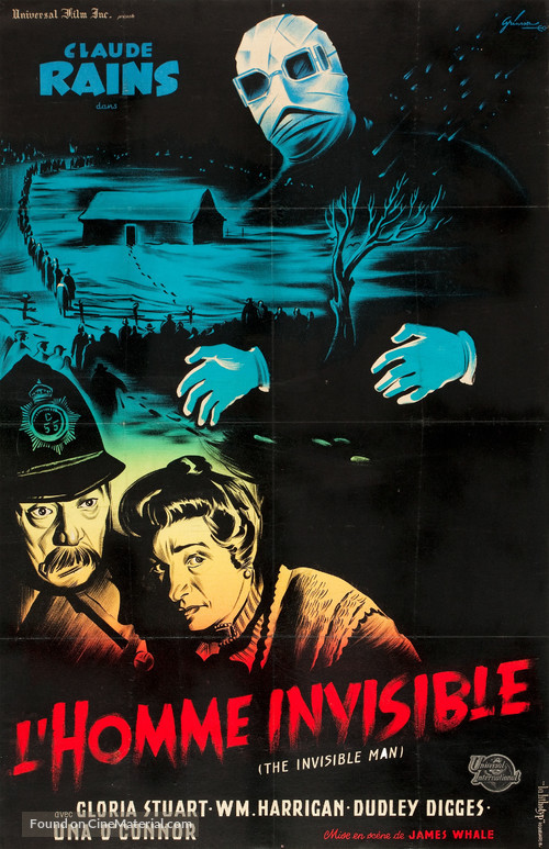 The Invisible Man - French Re-release movie poster