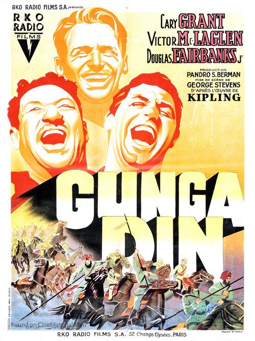 Gunga Din - French Movie Poster