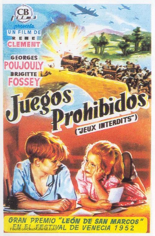 Jeux interdits - Spanish Movie Poster