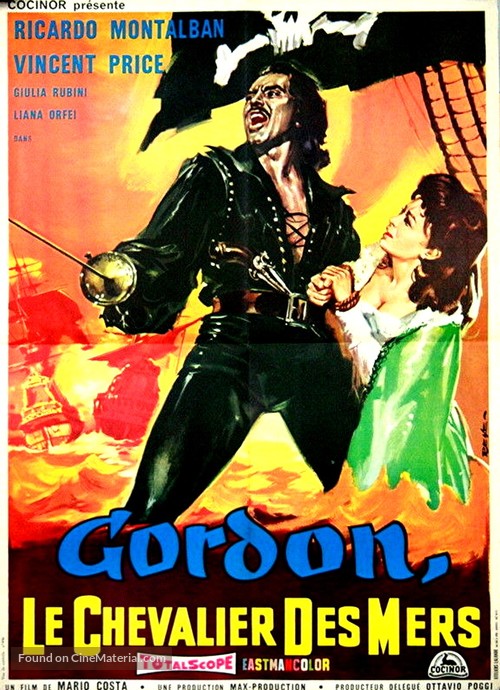 Gordon, il pirata nero - French Movie Poster