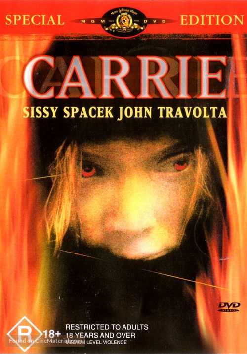 Carrie - Australian DVD movie cover
