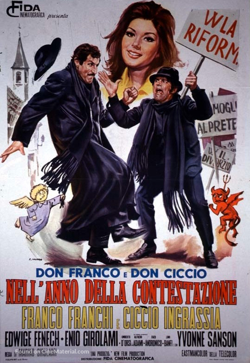 Don Franco e Don Ciccio nell&#039;anno della contestazione - Italian Movie Poster