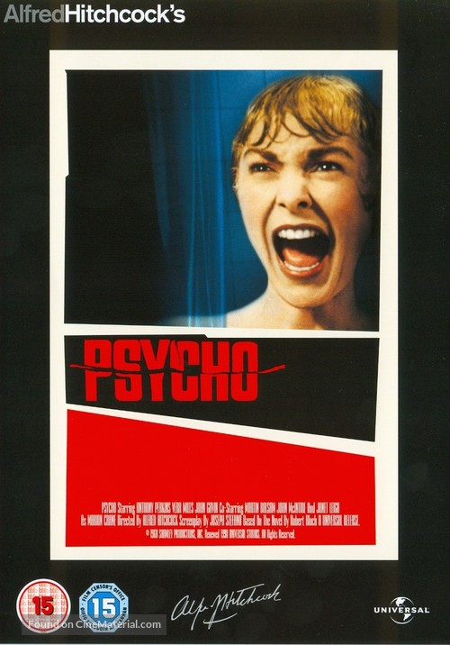 Psycho - British DVD movie cover