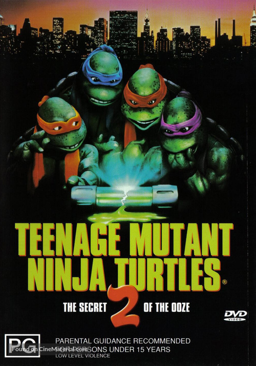 Teenage Mutant Ninja Turtles II: The Secret of the Ooze - Australian Movie Cover