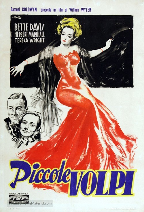 The Little Foxes - Italian Movie Poster